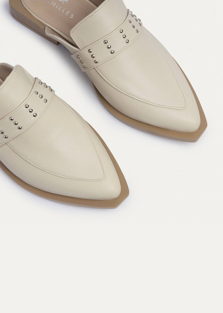 Stellar Studded Mule | Beige
