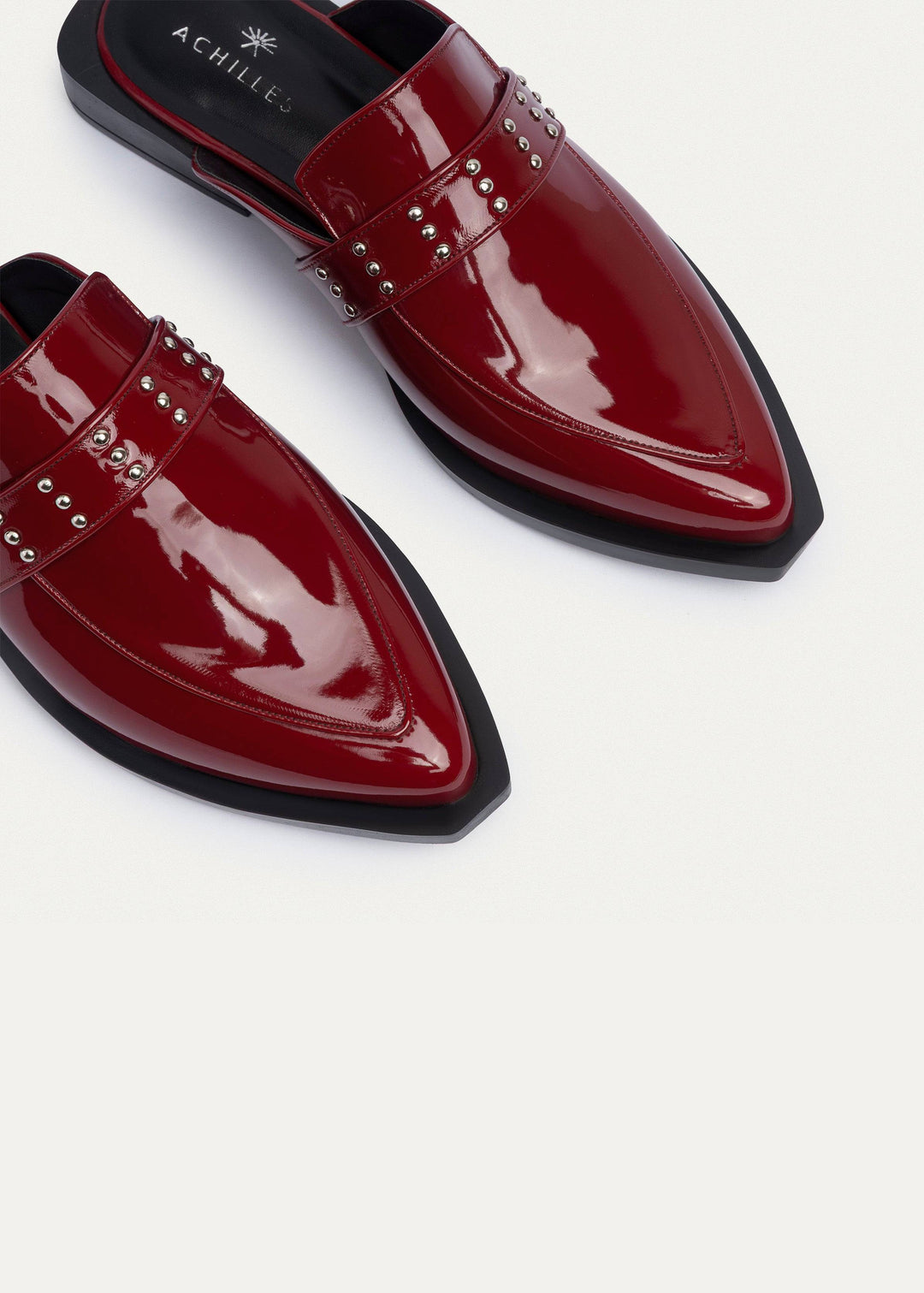 Achilles | Stellar Studded Mule - Crimson Red