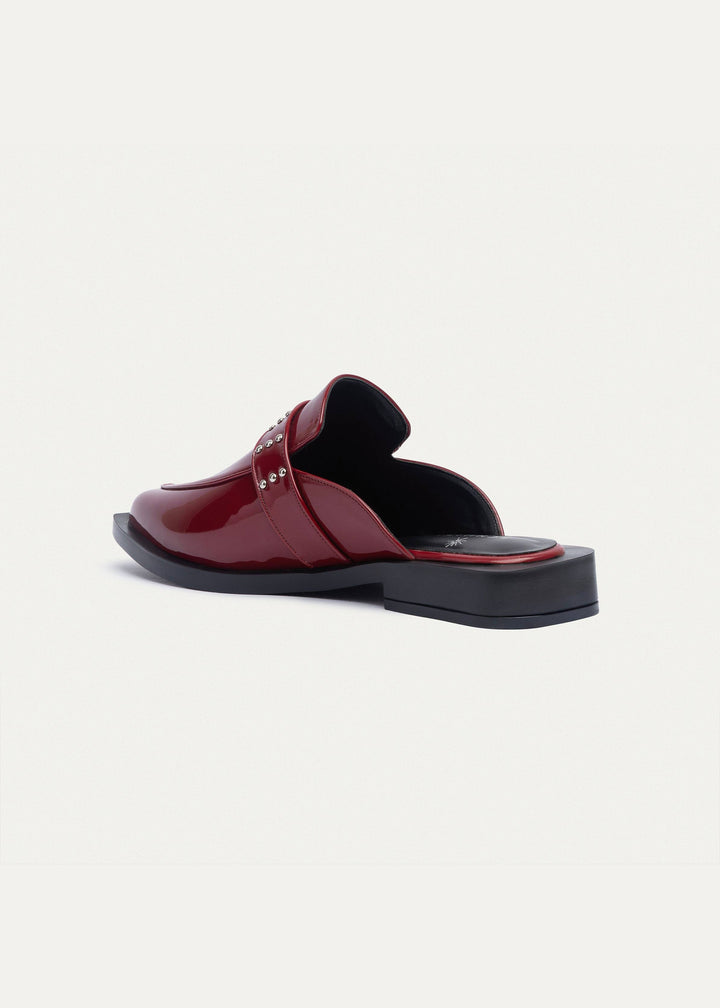 Achilles | Stellar Studded Mule - Crimson Red