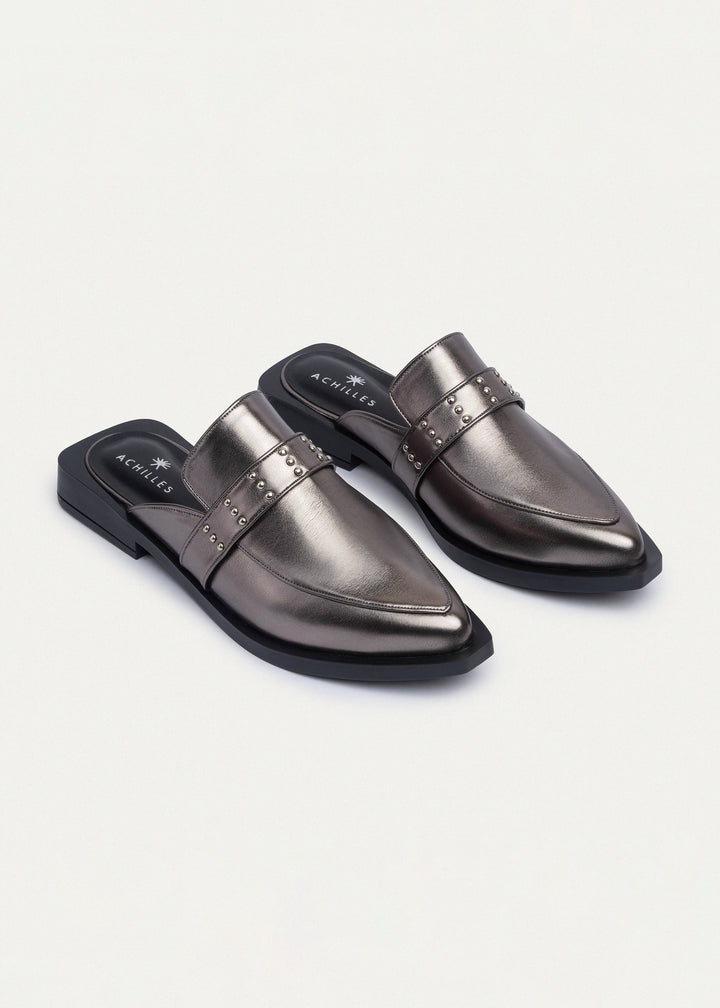 Stellar Studded Mule | Bronze Gray