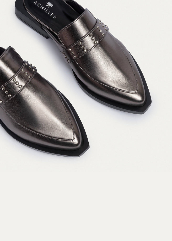 Stellar Studded Mule | Bronze Gray