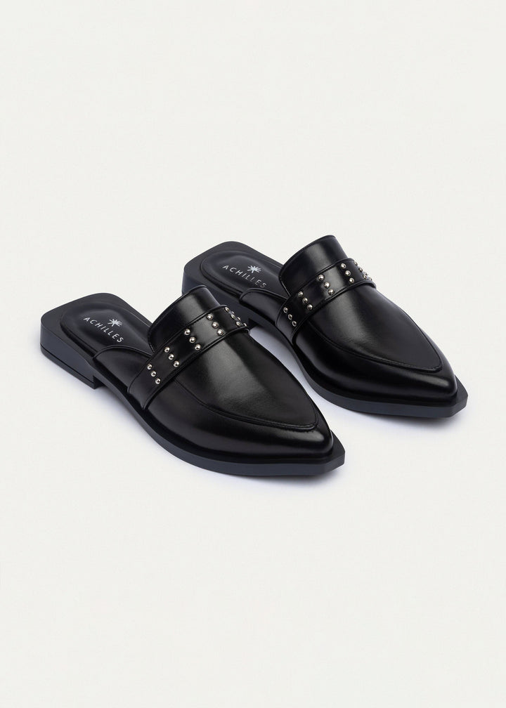 Achilles | Stellar Studded Mule - Black
