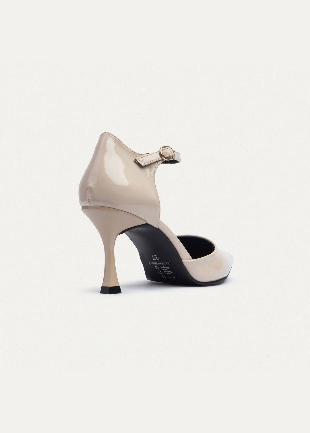 Liana Patent Pointed Heels | Beige