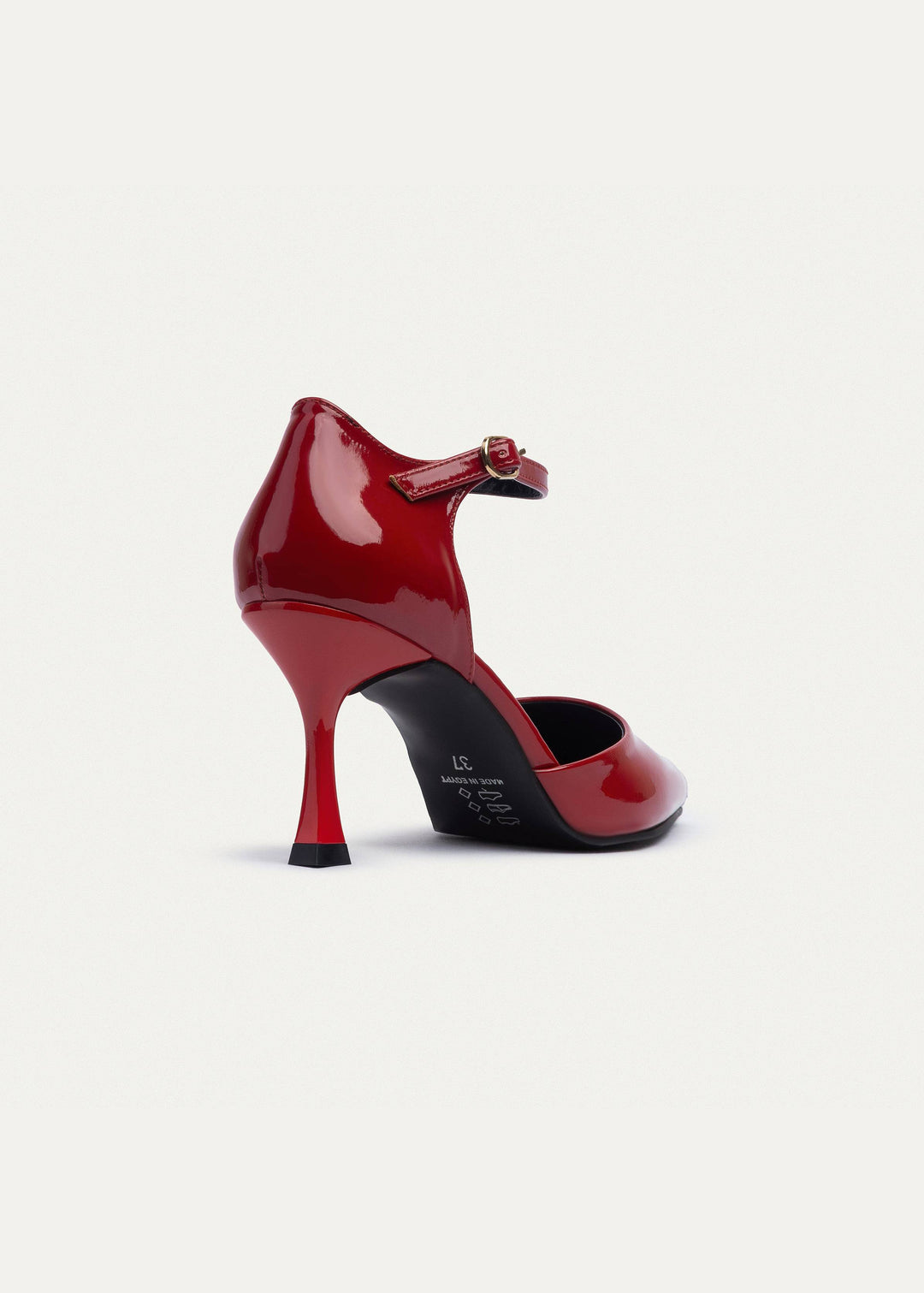 Achilles| Liana Patent Pointed Heels - Crimson Red