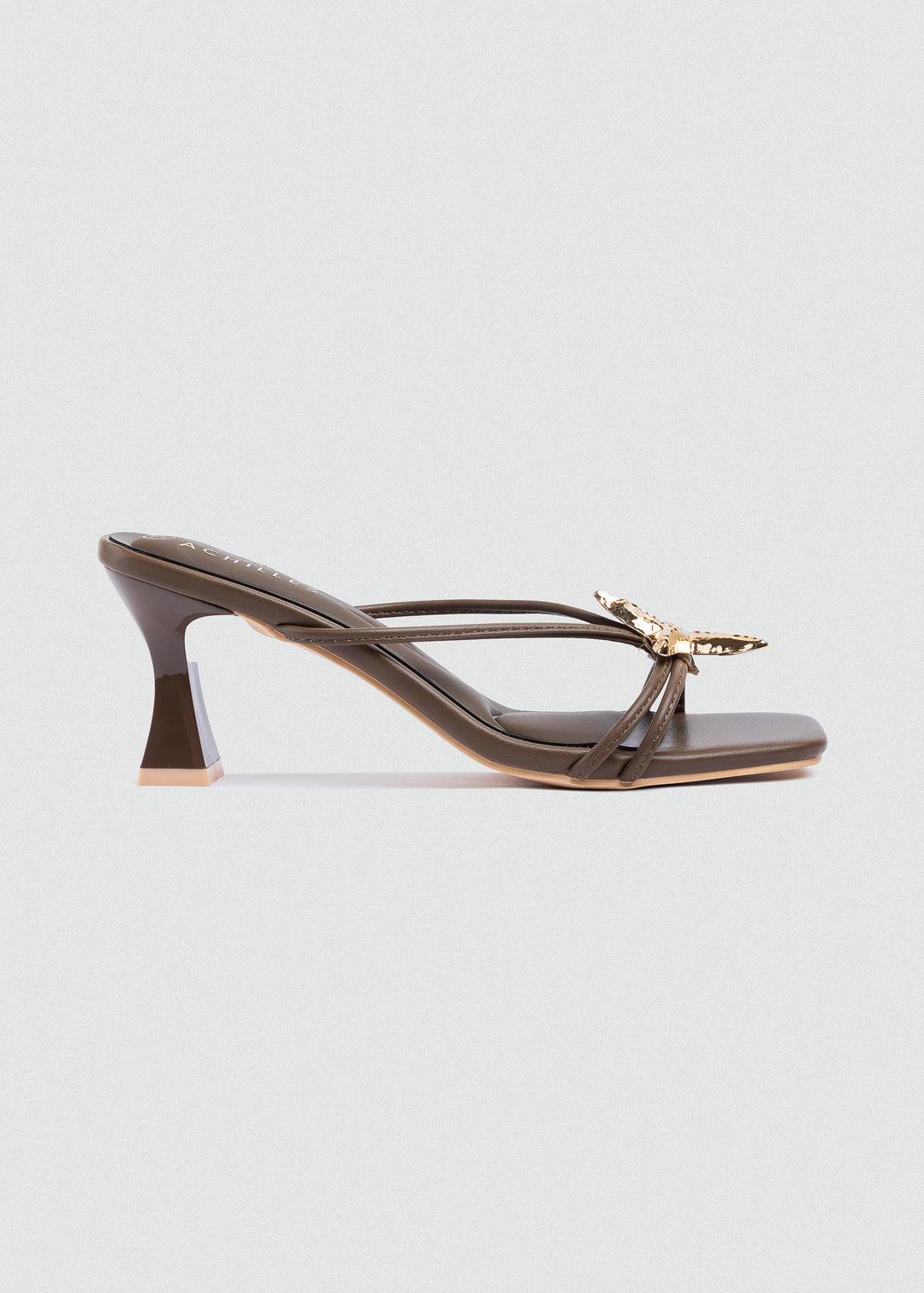 Starfish Charm Strappy Heeled Mules - Brown