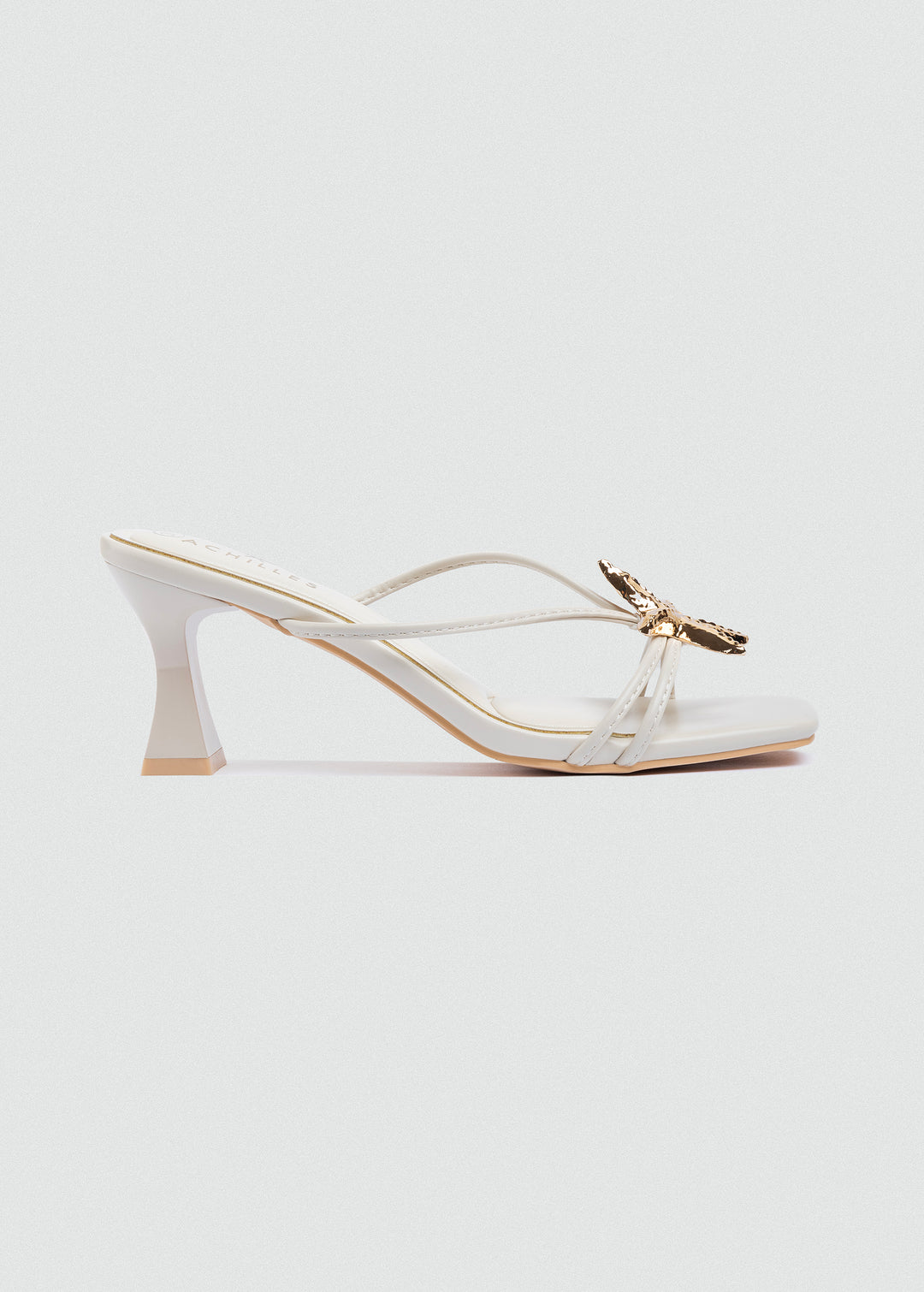Starfish Charm Strappy Heeled Mules - Off White
