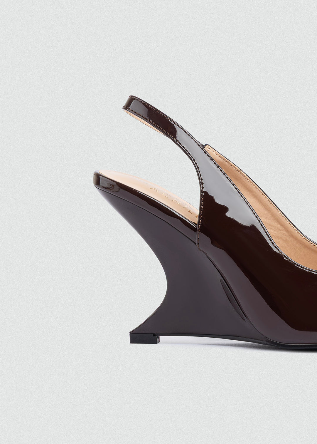 Sculpted Wedge Slingback Pumps - Brown