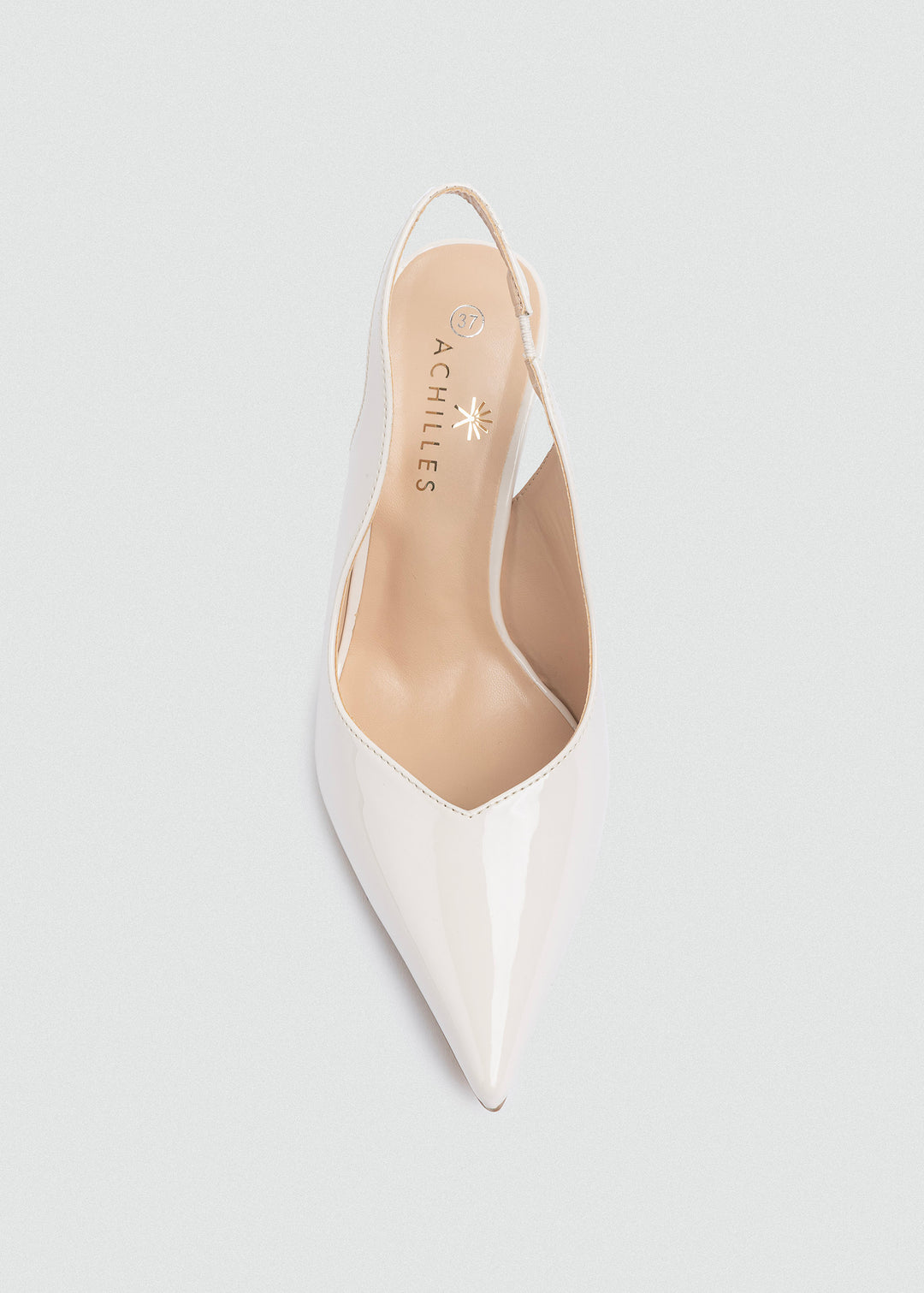 Sculpted Wedge Slingback Pumps - White