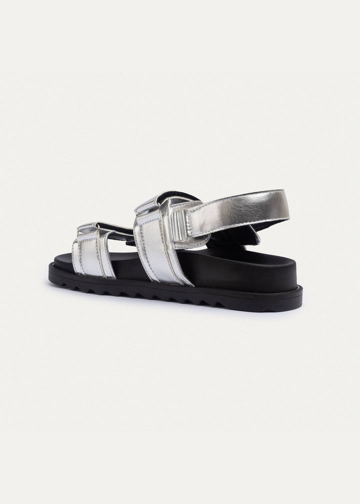 Nova Velcro Sandal | Silver