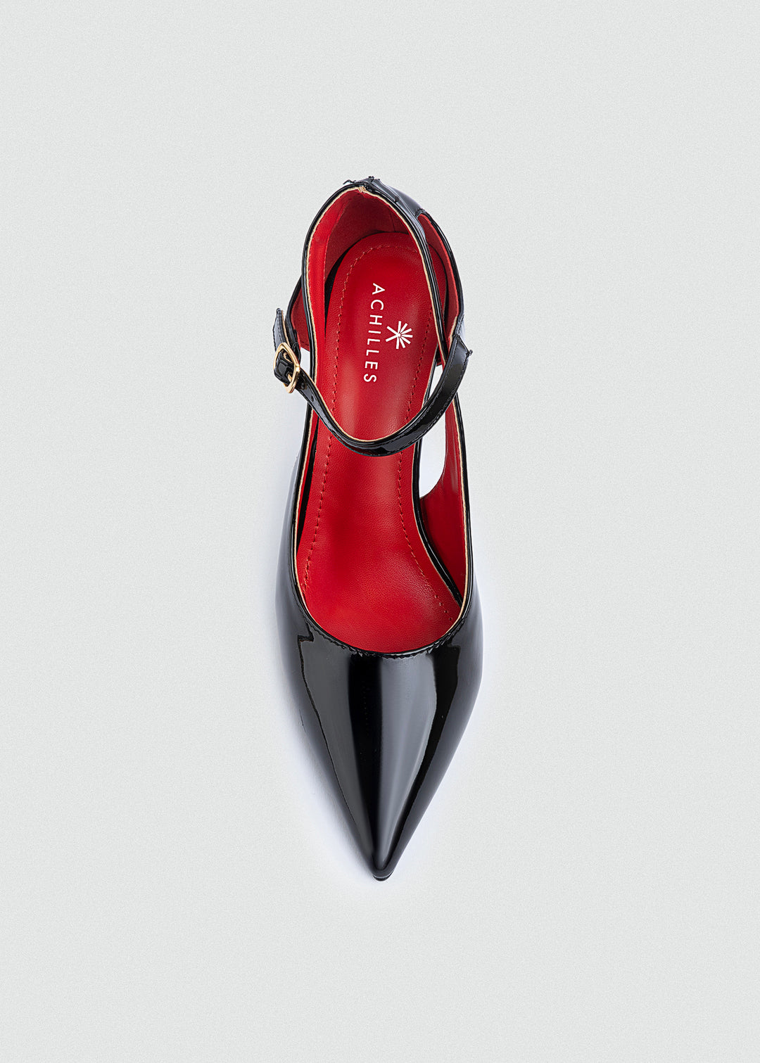 Pointed D'Orsay Ankle-Strap Pumps - Black