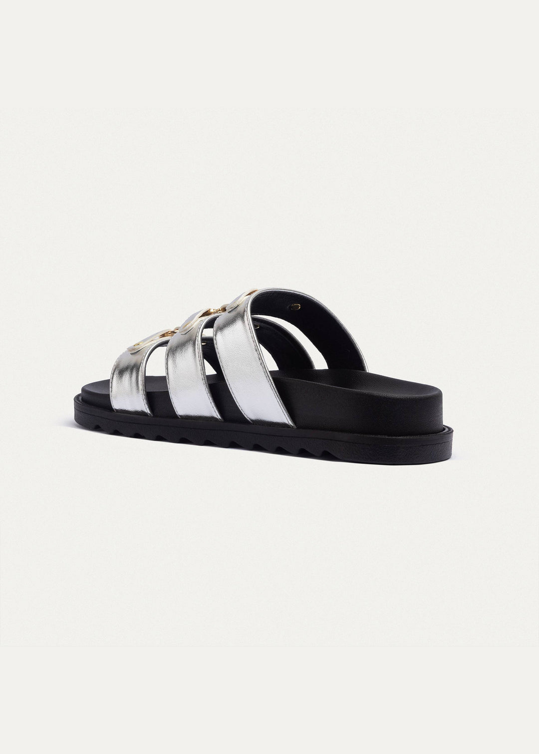 Achilles | Athena Buckle Slides - Silver