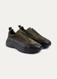 Suede Leather Comfort Trainer | Olive