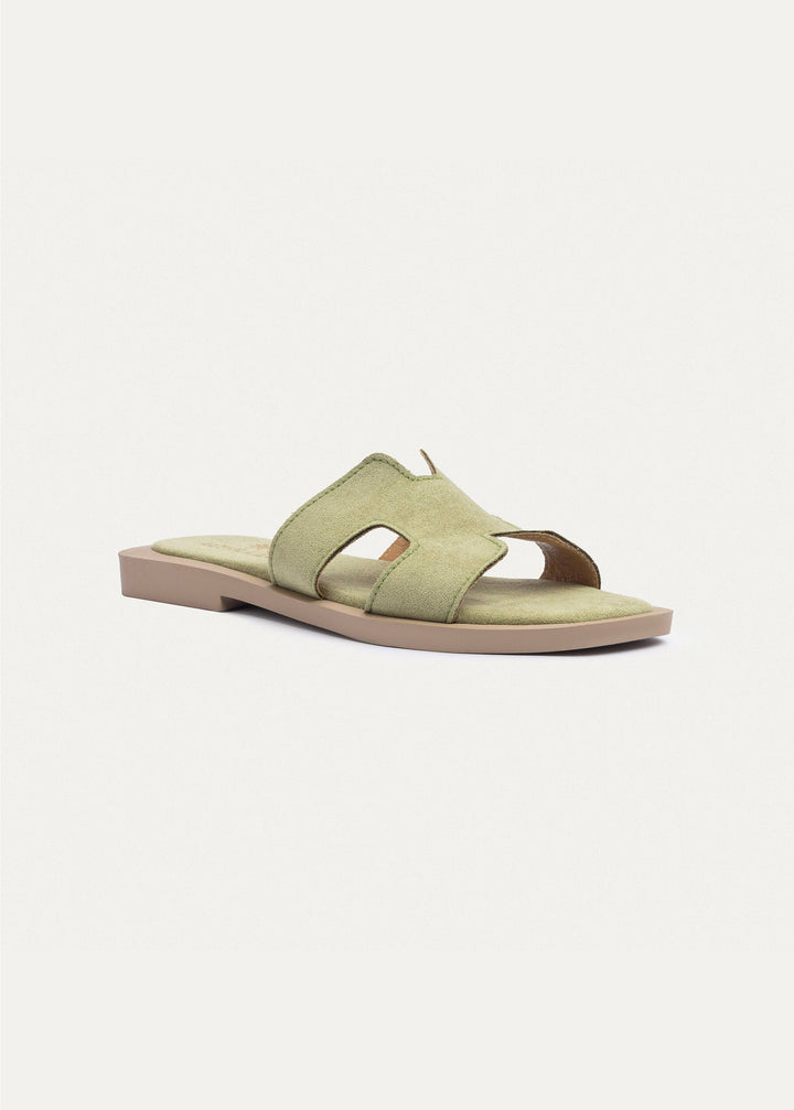 Liana Flat Slides | Mint Green