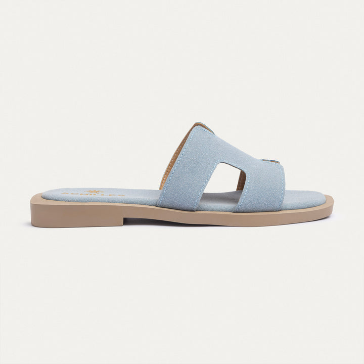 Liana Flat Slides | SkyBlue