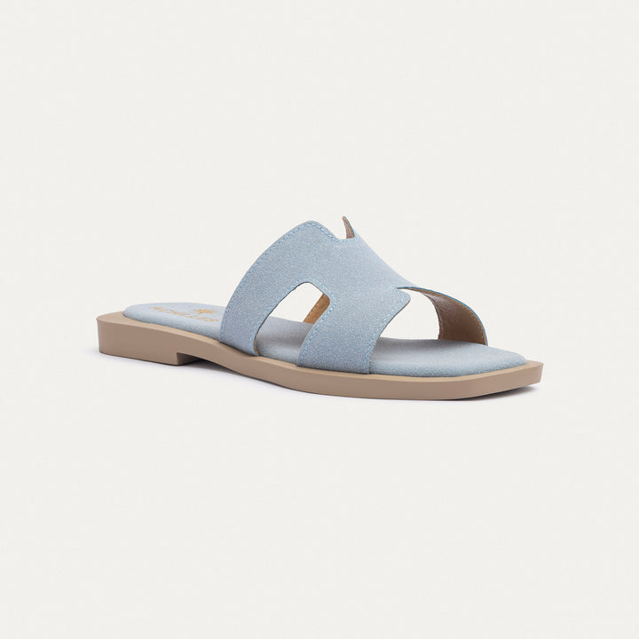 Liana Flat Slides | SkyBlue