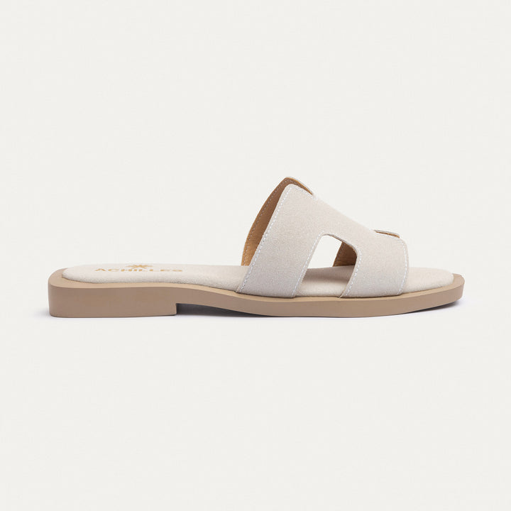 Liana Flat Slides | Gray