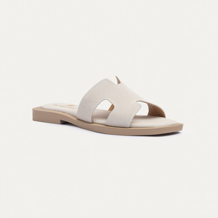 Liana Flat Slides | Gray