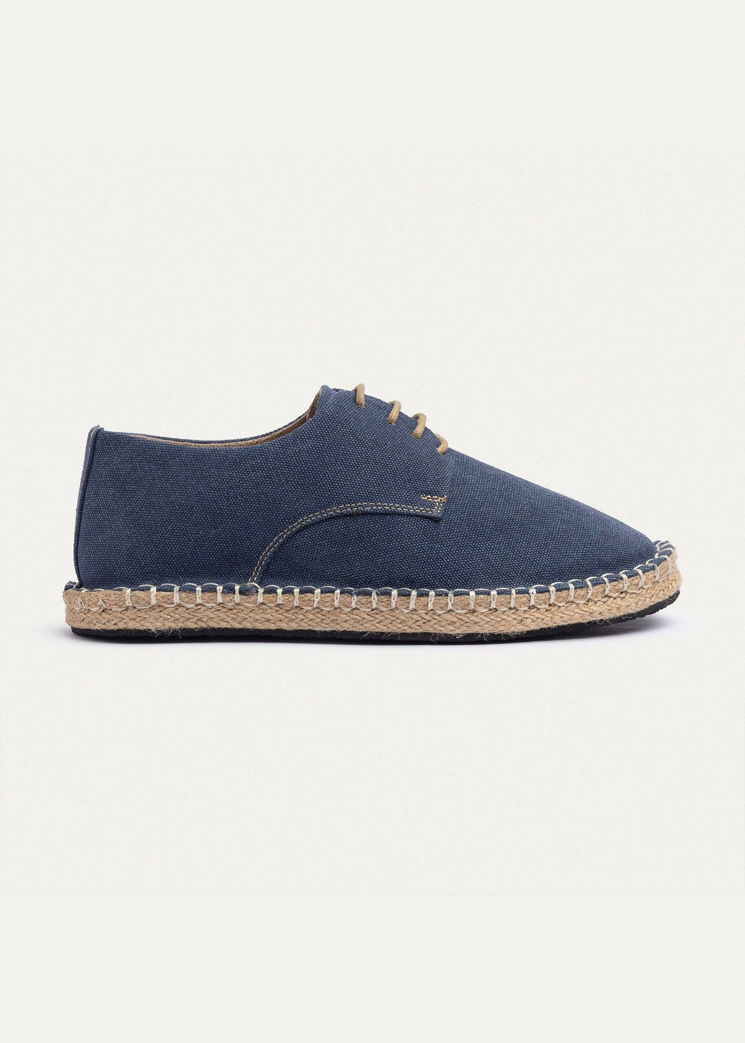 Achilles | Men's Espadrille Canvas Edition With Side Stitching - Washed NavyBlue
