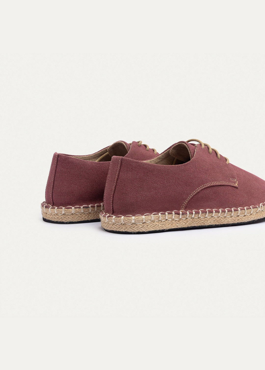 Achilles | Men's Espadrille Canvas Edition With Side Stitching - Washed Burgundy