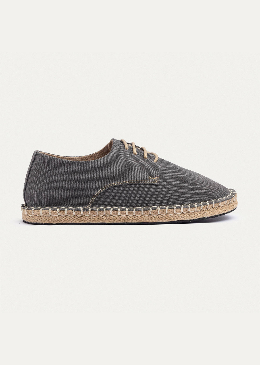 Achilles | Men's Espadrille Canvas Edition With Side Stitching - Washed Gray