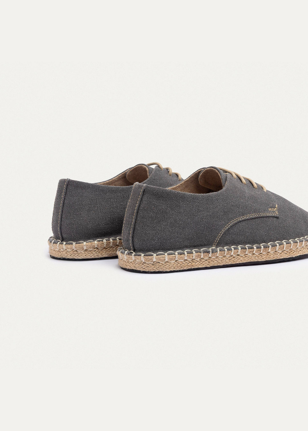 Achilles | Men's Espadrille Canvas Edition With Side Stitching - Washed Gray