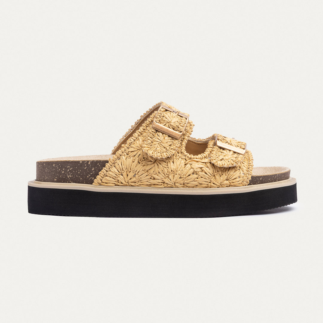 Achilles | Soleil Buckle Platform - Beige