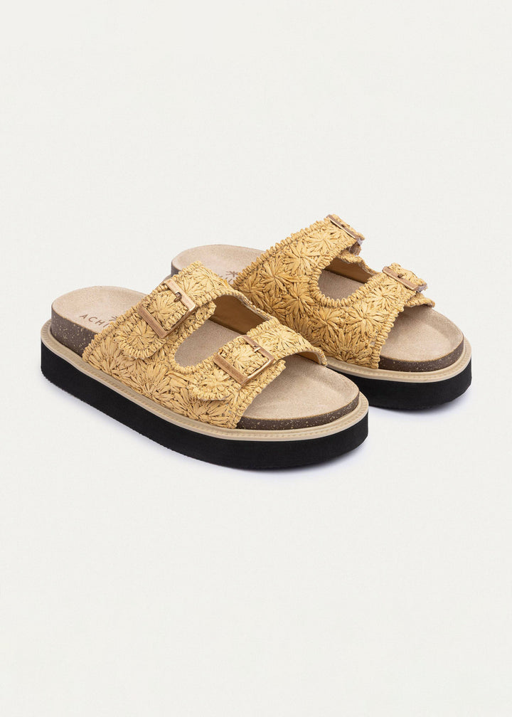 Achilles | Soleil Buckle Platform - Beige