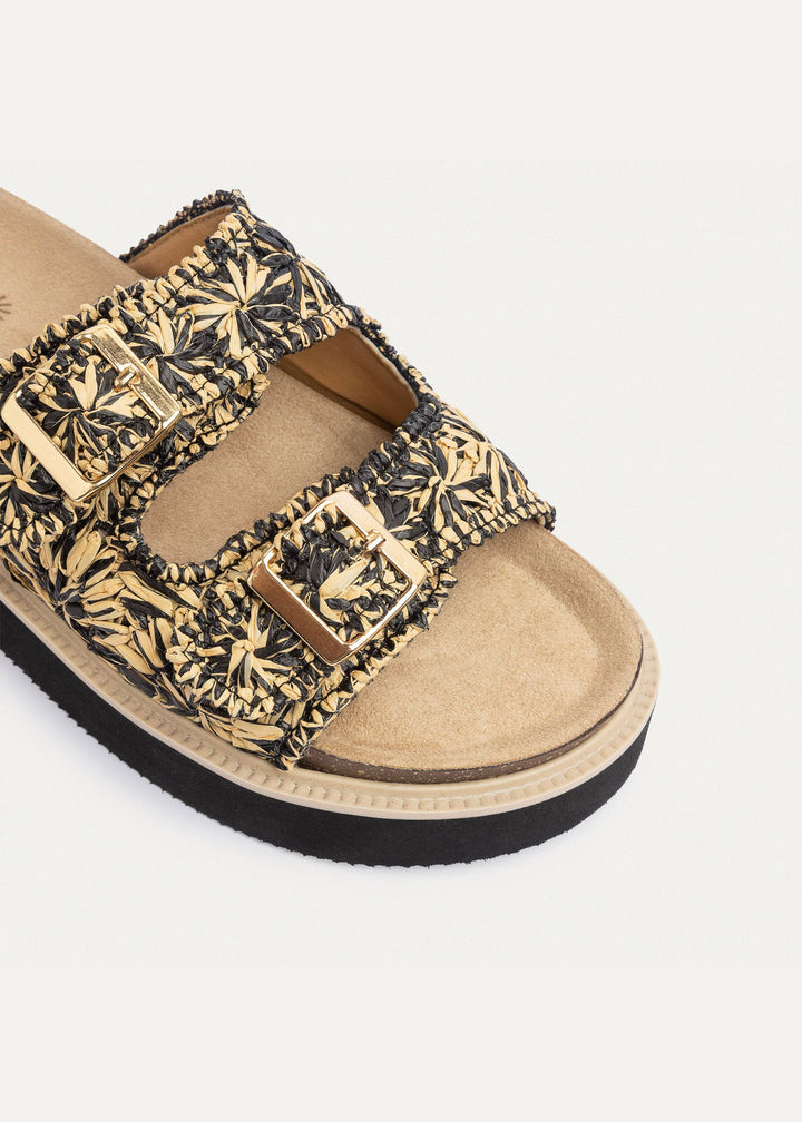 Achilles | Soleil Buckle Platform - Black