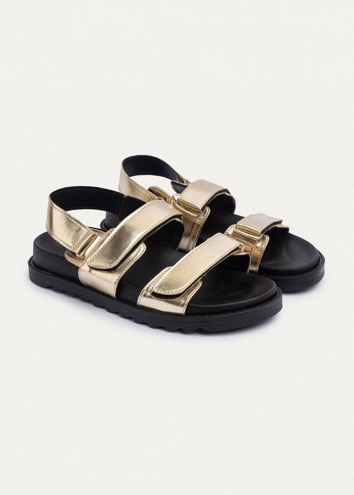 Achilles | Nova Velcro Sandal - Gold