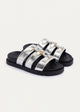 Athena Buckle Slides | Silver