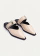 Celeste buckle Mules | Glossy Beige