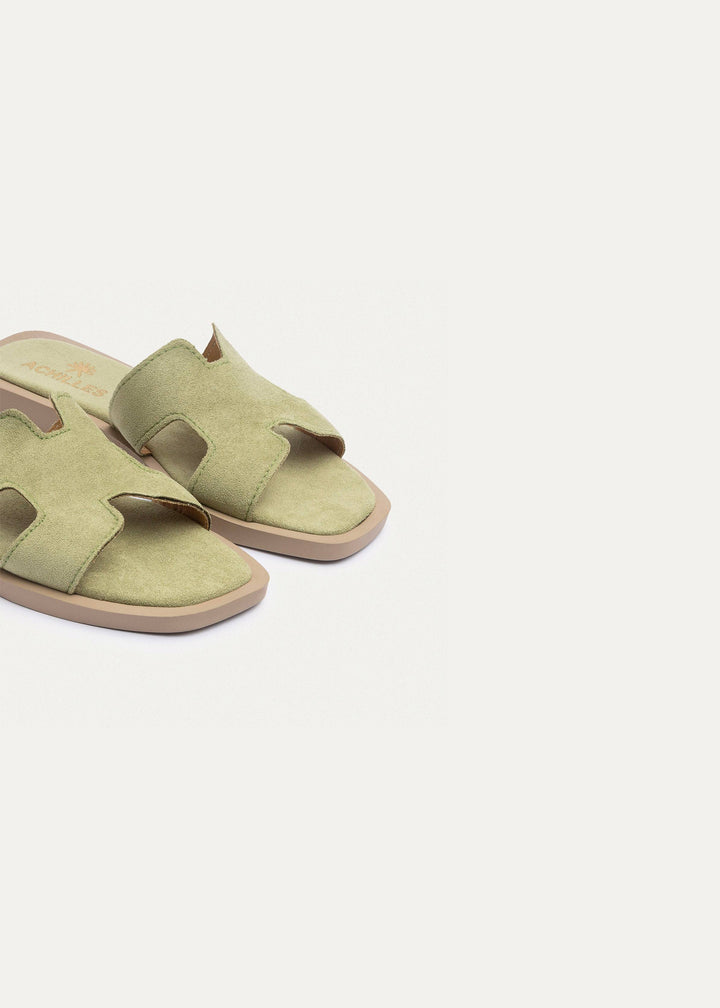 Liana Flat Slides | Mint Green