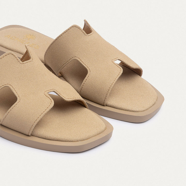 Liana Flat Slides | Beige