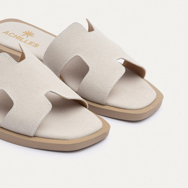 Liana Flat Slides | Gray