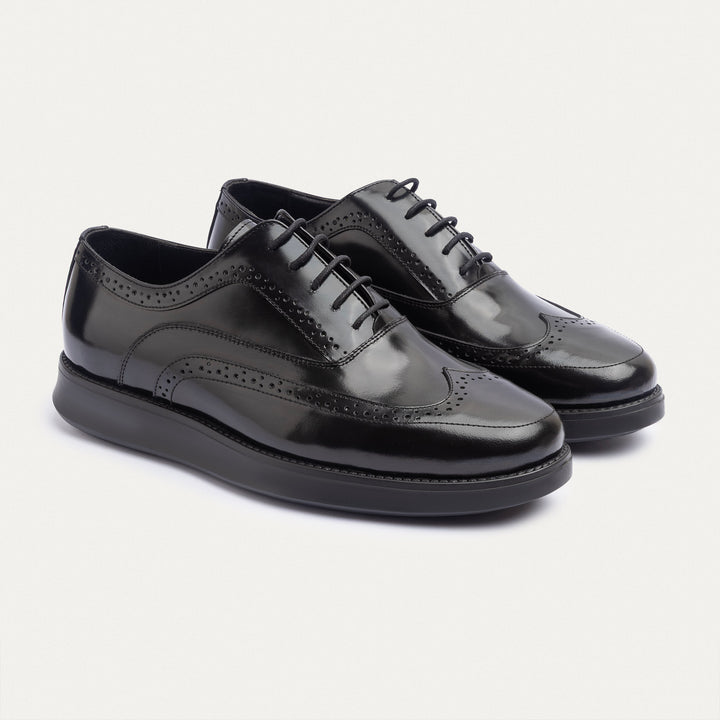 Hermes Wingtip Oxford | Patent Black