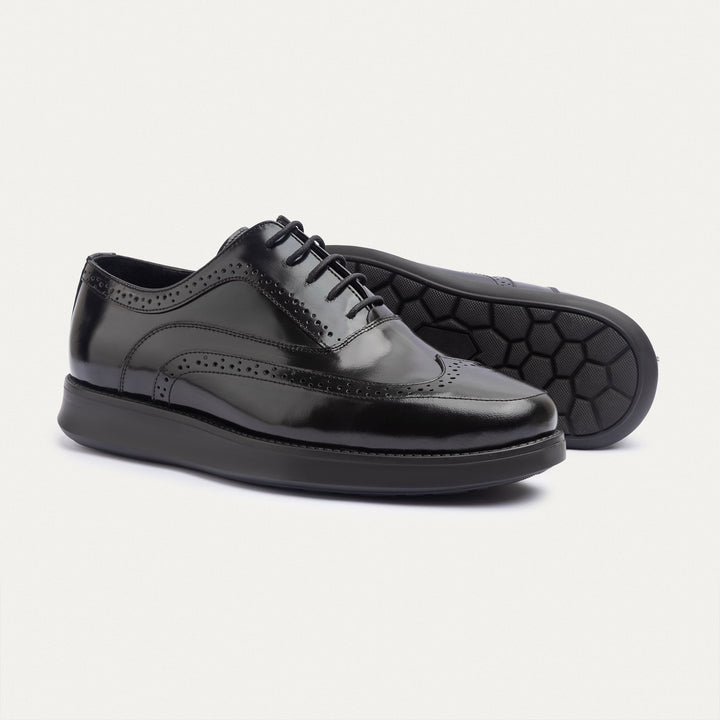 Hermes Wingtip Oxford | Patent Black