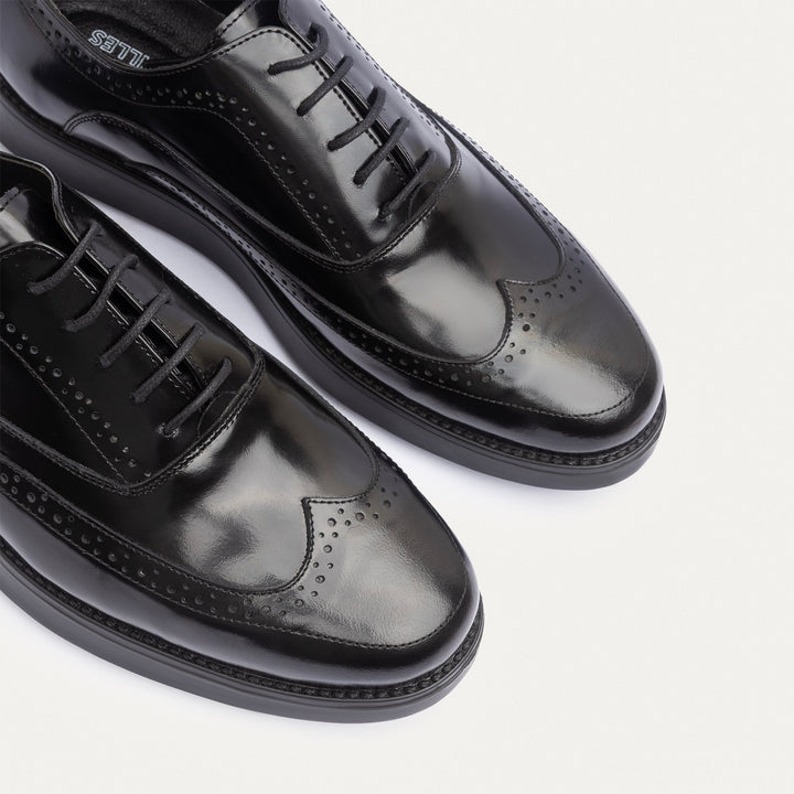 Hermes Wingtip Oxford | Patent Black