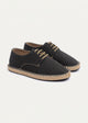 Men's Espadrille Canvas Edition With Side Stitching | Washed Black