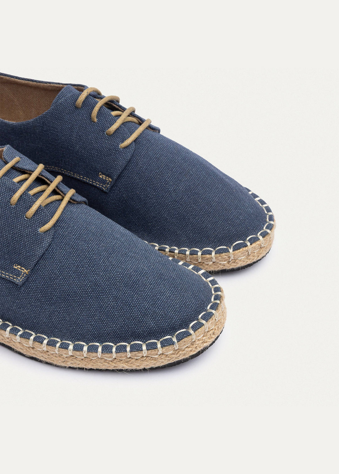 Achilles | Men's Espadrille Canvas Edition With Side Stitching - Washed NavyBlue