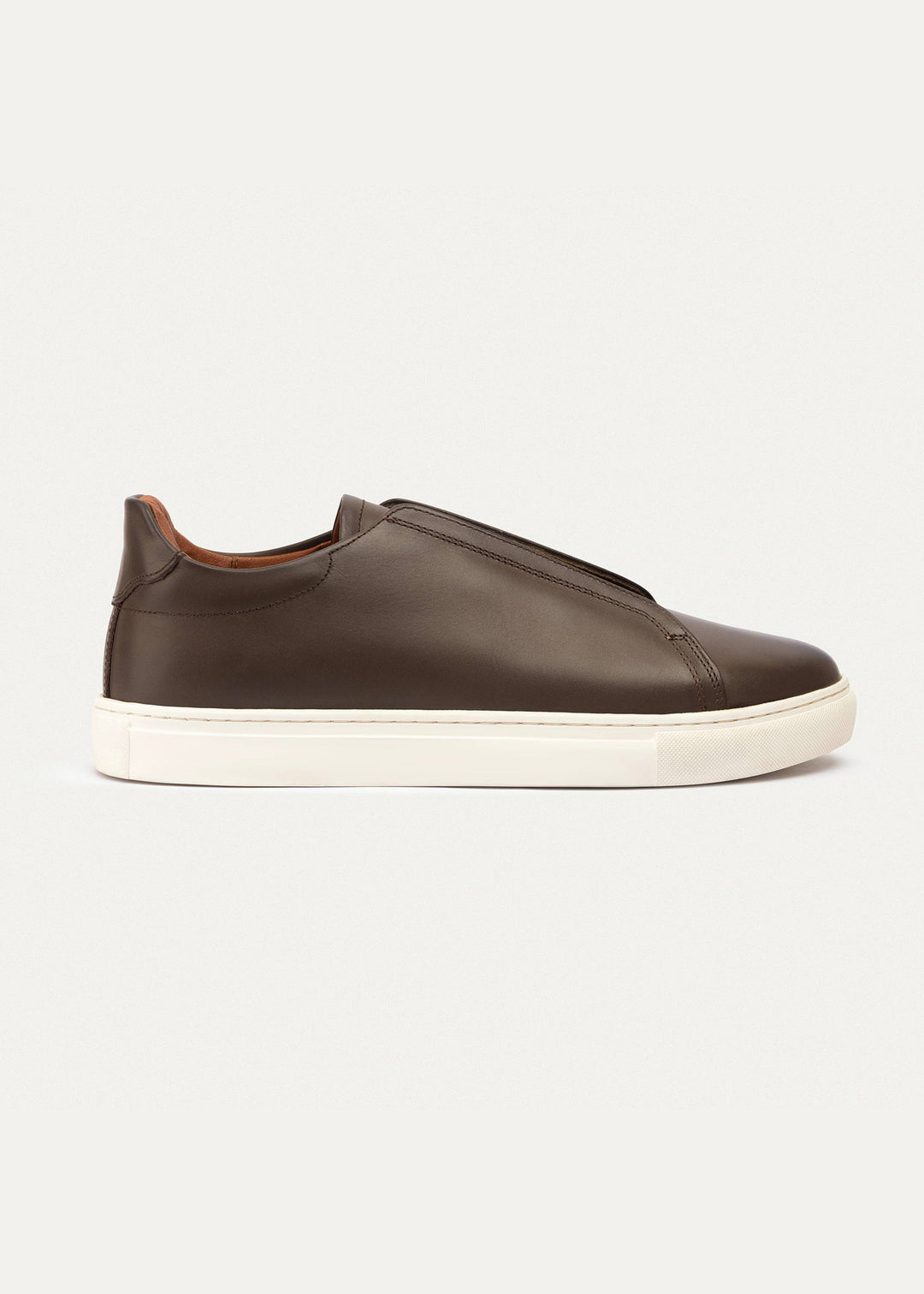 Achilles Theo - Men's Slip-On Suede Sneakers Textured Leather - Light Brown