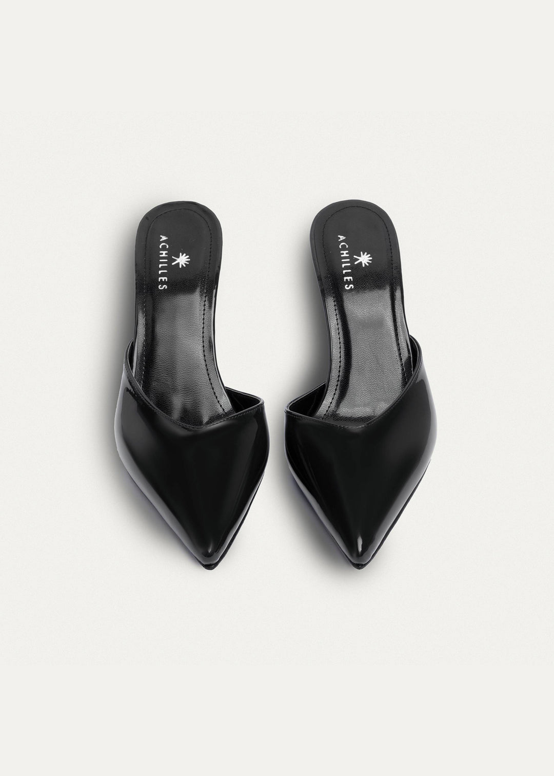 Cleo Patent Mule Heels | Black