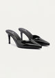 Cleo Patent Mule Heels | Black
