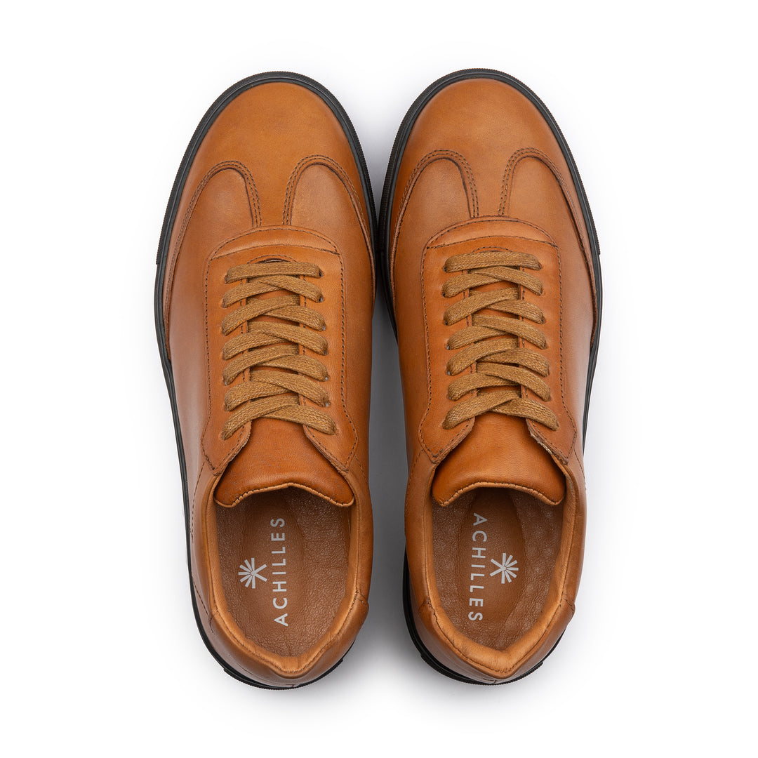 Achilles Zig | Plain Laces Genuine leather Sneakers - Havan