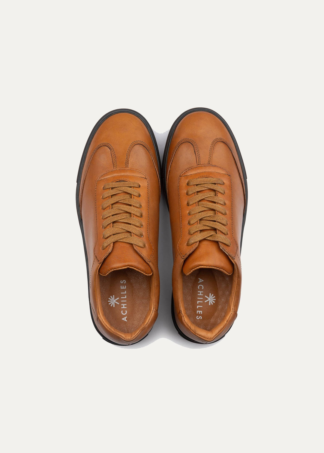 Achilles Zig | Plain Laces Genuine leather Sneakers - Havan