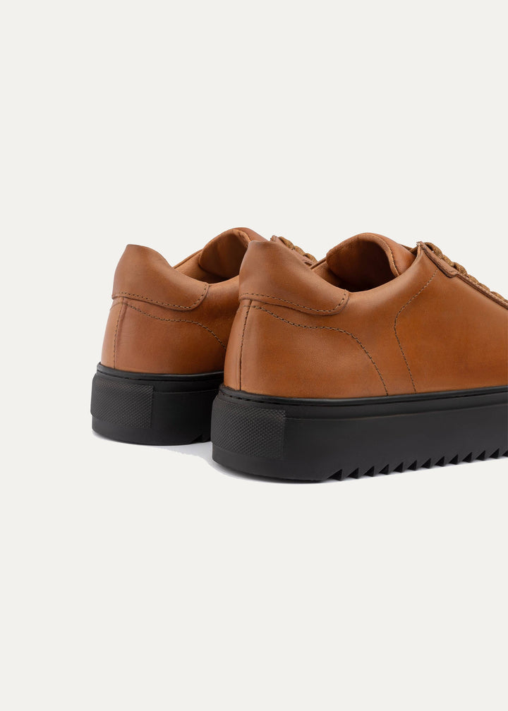 Achilles Zig | Plain Laces Genuine leather Sneakers - Havan