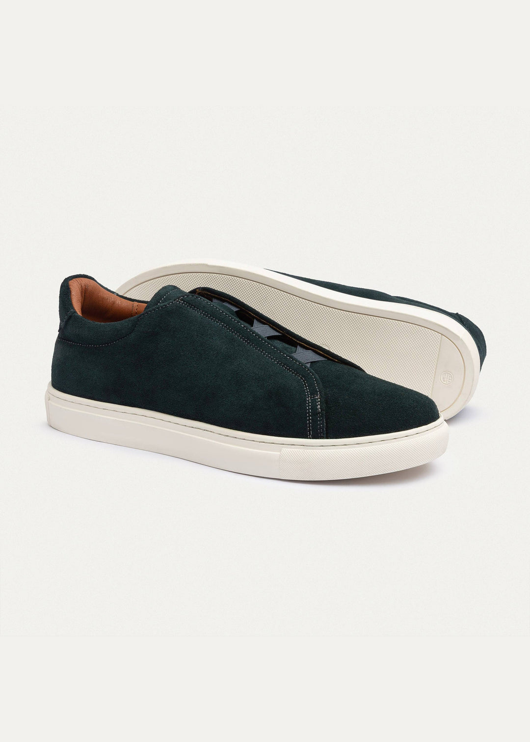 Achilles Theo - Men's Slip-On Suede Sneakers - Dark Green