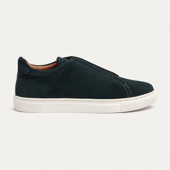 Achilles Theo - Men's Slip-On Suede Sneakers - Dark Green