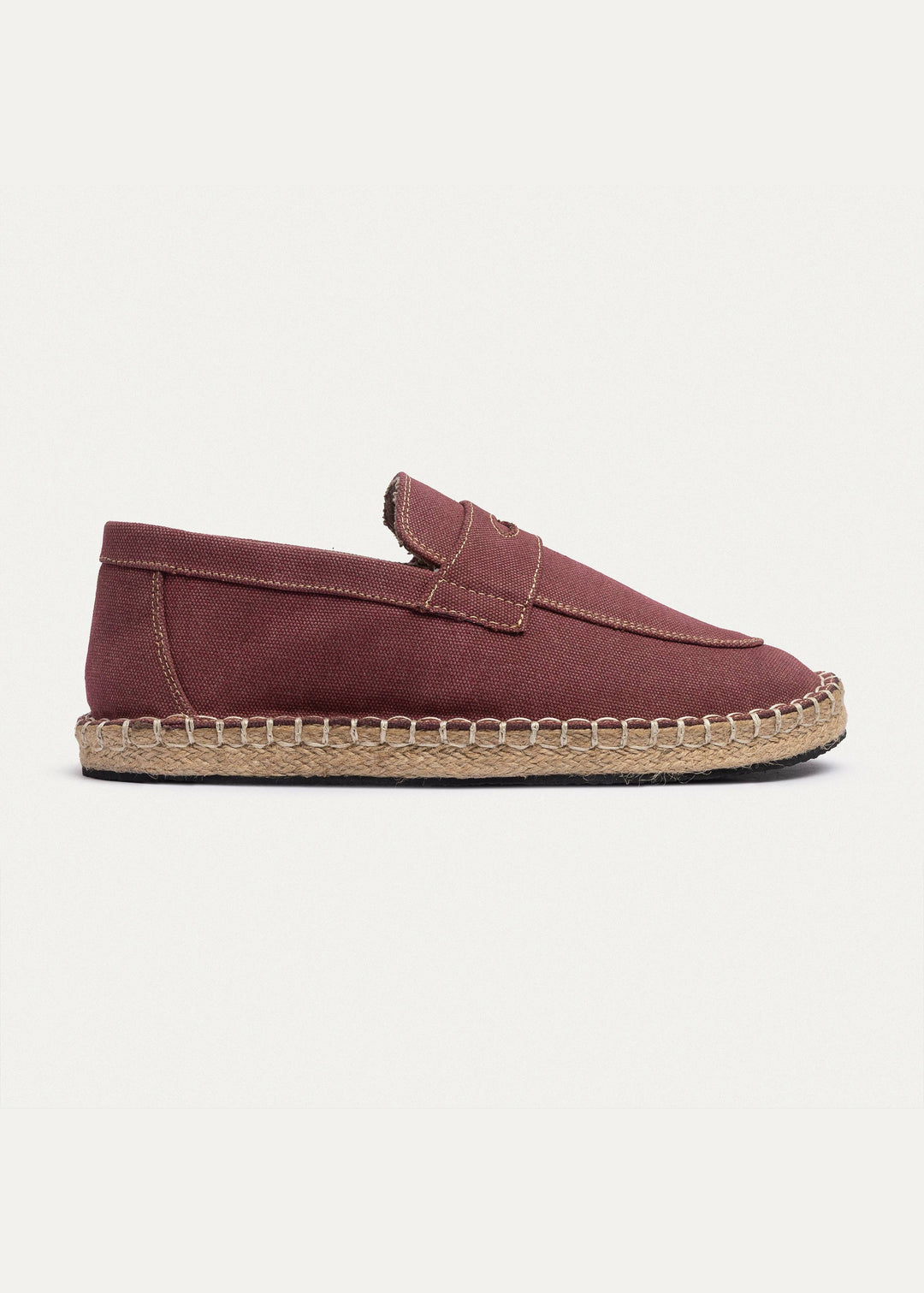 Achilles | Nomad Linen Espadrille Loafer - Burgundy
