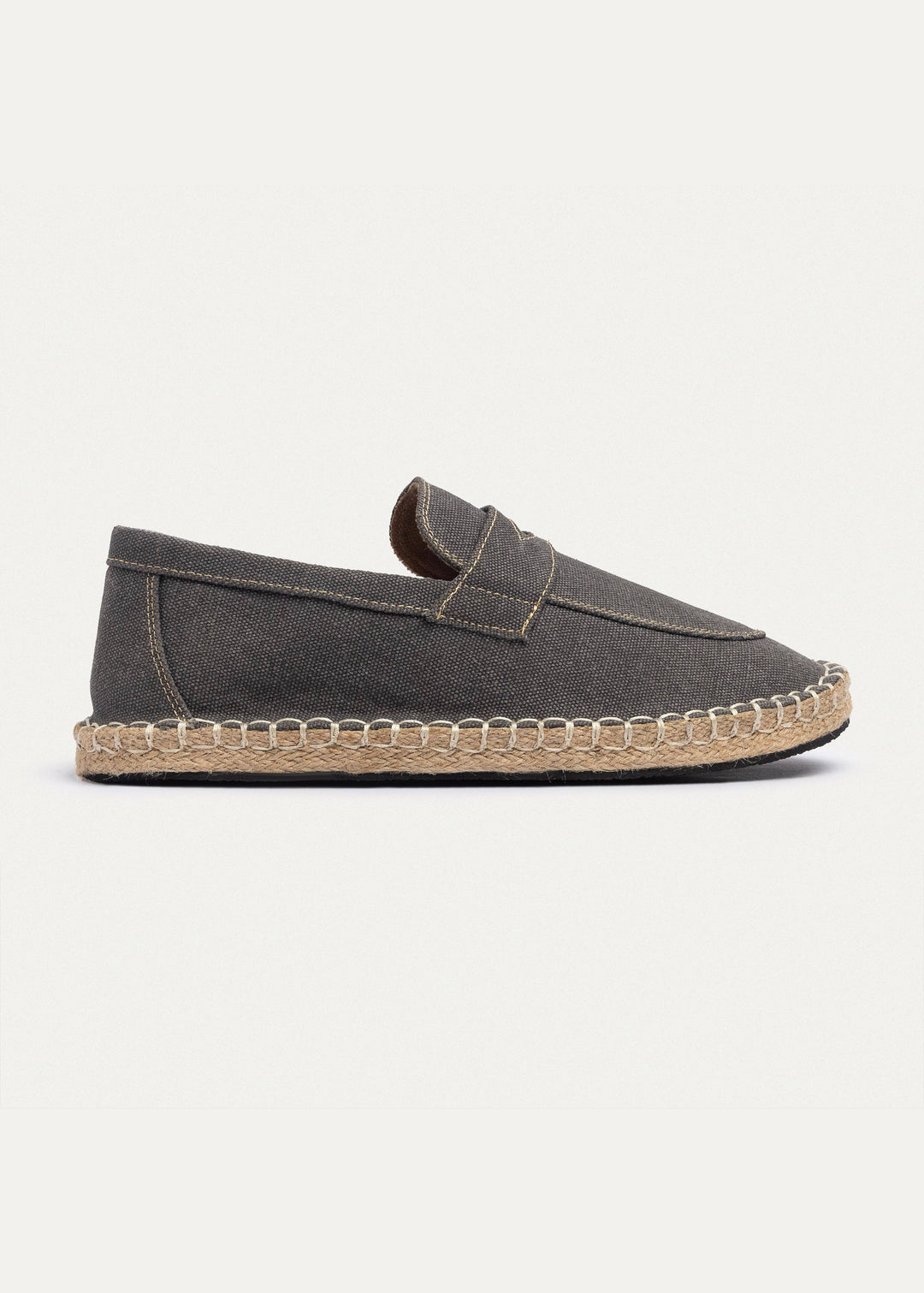Achilles | Nomad Linen Espadrille Loafer - Charcoal Grey