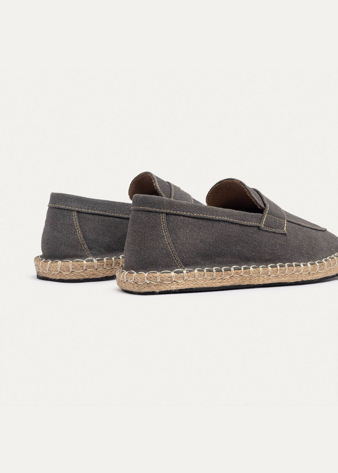 Achilles | Nomad Linen Espadrille Loafer - Charcoal Grey